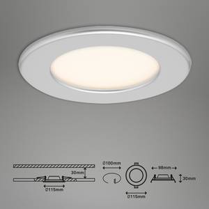 LED-Einbauleuchte  Thin Polycarbonat / Eisen - 3-flammig