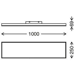 LED-Deckenleuchte  Frameless Polycarbonat / Eisen - 1-flammig