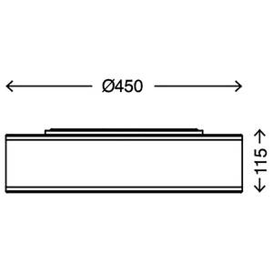 LED-plafondlamp Fabric textielmix / ijzer - 1 lichtbron