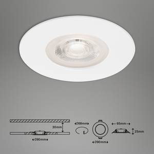 LED-inbouwlamp Kulana polycarbonaat / ijzer - 3 lichtbronnen