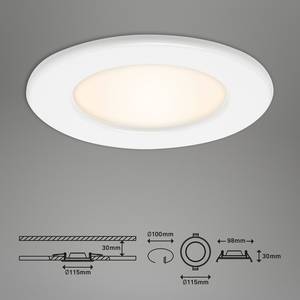 LED-Einbauleuchte  Thin Polycarbonat / Eisen - 3-flammig