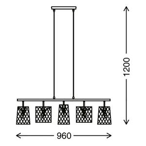 Suspension Retro Polycarbonate / Fer - 5 ampoules