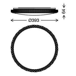 Plafonnier Manto Polycarbonate / Fer - 1 ampoule