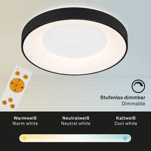 LED-Deckenleuchte  Rondo Mischgewebe / Eisen - 1-flammig