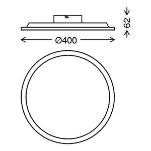 Plafonnier Piatto Polycarbonate / Fer - 1 ampoule