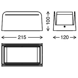 LED-Wandleuchte  Boks Polycarbonat / Eisen - 1-flammig