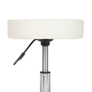 Tabouret pivotant Leek Imitation cuir / Métal - Blanc