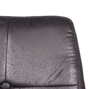 Chaises de bar Tessel (lot de 2) Microfibre / Fer - Noir vintage / Noir