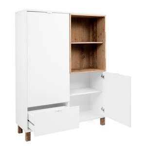 Buffet haut Mayac Blanc / Imitation bois recyclé