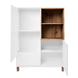 Highboard Mayac Weiß / Altholz Dekor