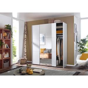 Armoire à portes coulissantes Santiago Classic - Blanc alpin - Largeur : 175 cm - Classic - Avec portes miroir