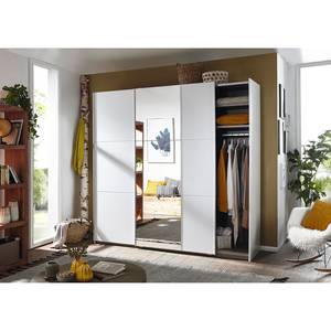 Schwebetürenschrank Santiago Premium - Alpinweiß - Breite: 218 cm - Premium - Mit Spiegeltür/-en