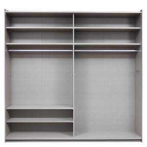 Schwebetürenschrank Santiago Premium - Alpinweiß - Breite: 218 cm - Premium - Mit Spiegeltür/-en