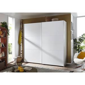 Armoire à portes coulissantes Santiago Premium - Blanc alpin - Largeur : 218 cm - Premium - Sans portes miroir