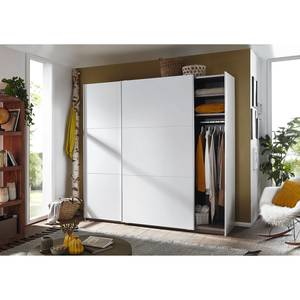 Armoire à portes coulissantes Santiago Premium - Blanc alpin - Largeur : 218 cm - Premium - Sans portes miroir