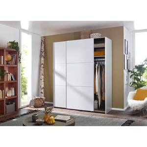 Armoire à portes coulissantes Santiago Premium - Blanc alpin - Largeur : 175 cm - Premium - Sans portes miroir