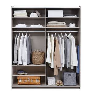 Armoire à portes coulissantes Santiago Premium - Blanc alpin - Largeur : 175 cm - Premium - Sans portes miroir