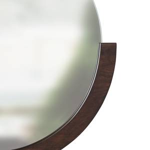 Miroir Mira Miroir / Frêne - Placage noyer véritable - Diamètre : 76 cm