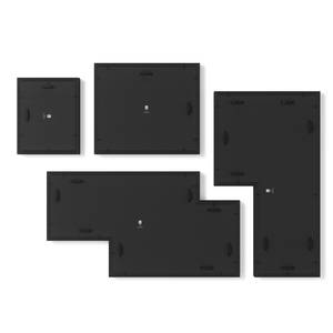 Fotolijsten Mingle (set van 4) polystyreen/PET - Zwart