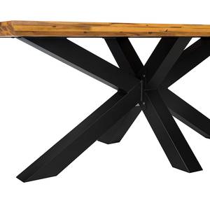 Table Crossford II Acacia massif / Fer - Acacia / Noir