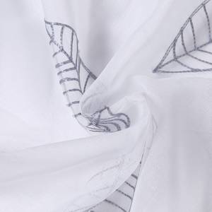 Rideau à œillets Roya Polyester - Blanc / Gris clair