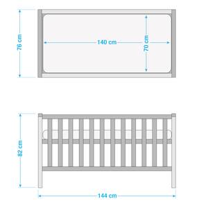 Set de chambre bébé Finn 3 pcs Blanc - Bois manufacturé