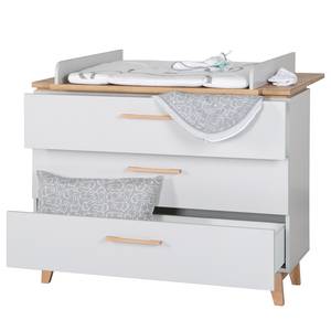 Set de chambre bébé Caro 3 pcs Gris - Bois manufacturé