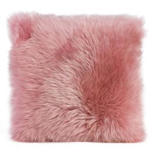 Housse de coussin Telavi Peau véritable - Rose foncé