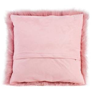 Housse de coussin Telavi Peau véritable - Rose foncé