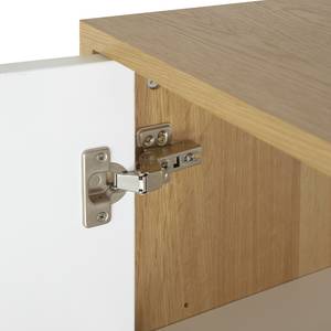 Commode Curbar Placage en bois véritable - Blanc / Chêne