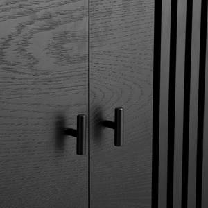 Enfilade Yacolt I Placage en bois véritable - Chêne / Noir