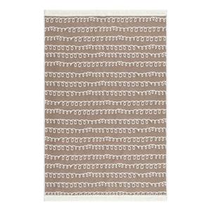 Vloerkleed Triangel katoen - Beige/wit - 160 x 230 cm