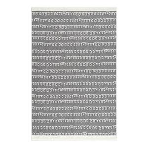 Tapis Triangle Coton - Blanc / Gris - 120 x 180 cm