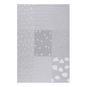 Tapis enfant Patchwork Polyester / Coton - Gris clair / Blanc - 90 x 160 cm