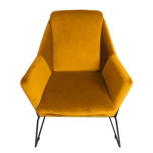 Fauteuil Belval Velours - Velours Ravi: Jaune moutarde