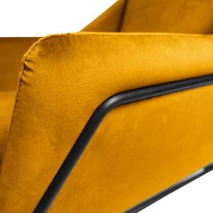 Fauteuil Belval Velours - Velours Ravi: Jaune moutarde