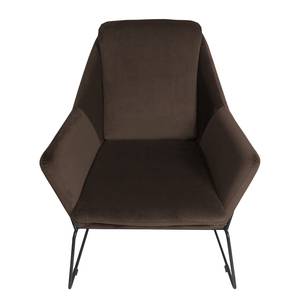 Fauteuil Belval fluweel - Velours Ravi: Donkerbruin