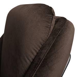 Fauteuil Belval fluweel - Velours Ravi: Donkerbruin