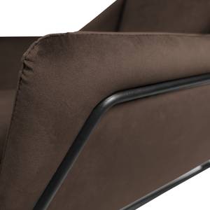 Fauteuil Belval Velours - Velours Ravi: Marron foncé