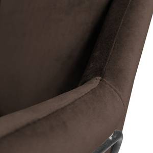 Fauteuil Belval Velours - Velours Ravi: Marron foncé