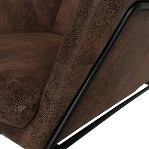 Fauteuil Belval Microfibre - Microfibre Gona: Marron foncé