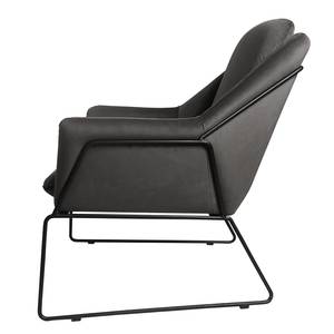 Fauteuil Belval fluweel - Velours Ravi: Grijs