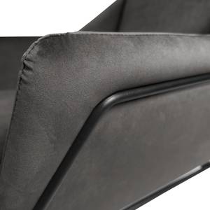 Fauteuil Belval Velours - Velours Ravi: Gris