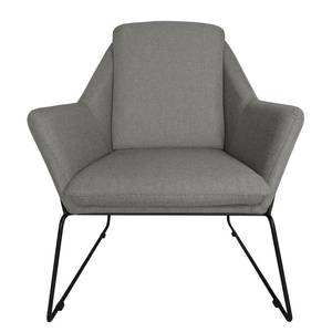 Fauteuil Belval Microvezel - Geweven stof Saba: Lichtgrijs