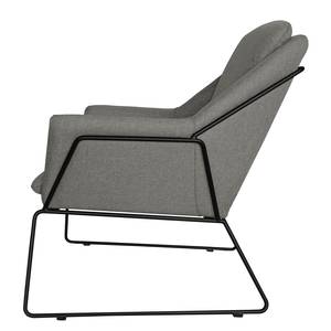 Fauteuil Belval Microvezel - Geweven stof Saba: Lichtgrijs