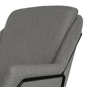 Fauteuil Belval Microvezel - Geweven stof Saba: Lichtgrijs