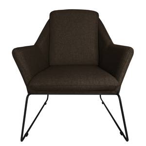 Fauteuil Belval Microvezel - Geweven stof Saba: Espresso