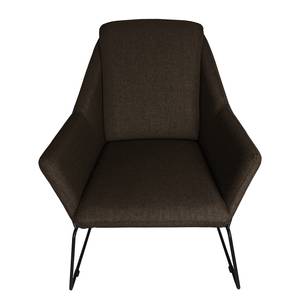 Fauteuil Belval Microvezel - Geweven stof Saba: Espresso