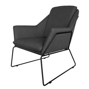 Fauteuil Belval Microvezel - Geweven stof Saba: Grijs