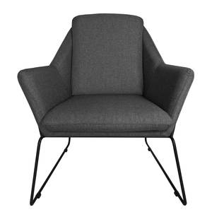 Fauteuil Belval Microvezel - Geweven stof Saba: Grijs